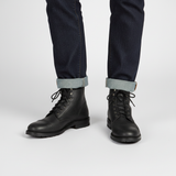 Men's Retro Cap Toe Lace-Up Ankle Boots